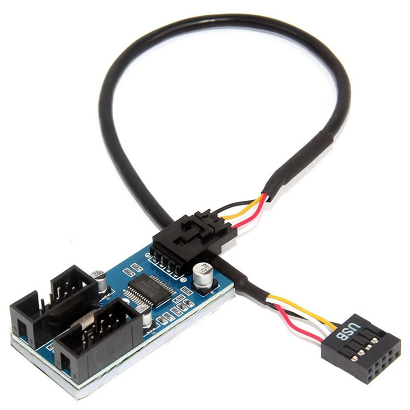 9Pin заголовка материнской платы двойной 9 контактный разъем Usb удлинитель адаптер