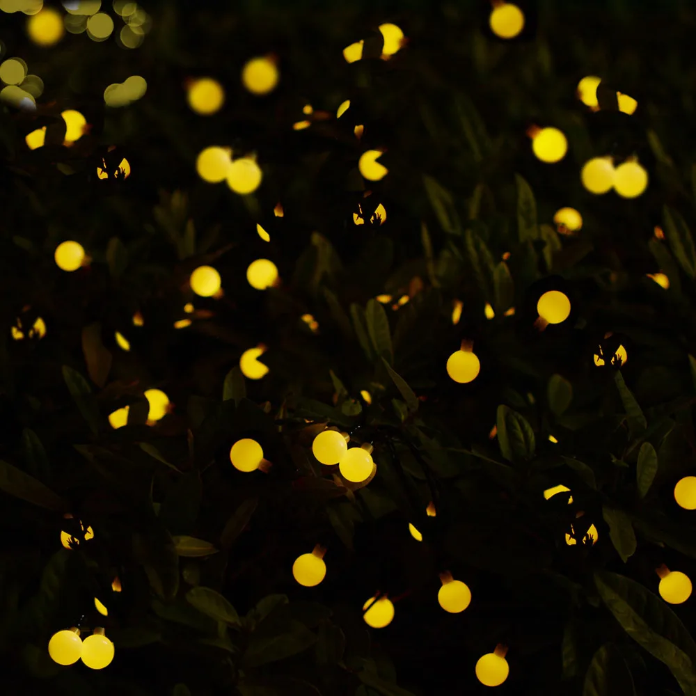50 LED Ball String Light With Flashing Waterproof Color Lamp for Christmas Wedding Gardens Lawn Indoor Outdoor Decoration | Лампы и
