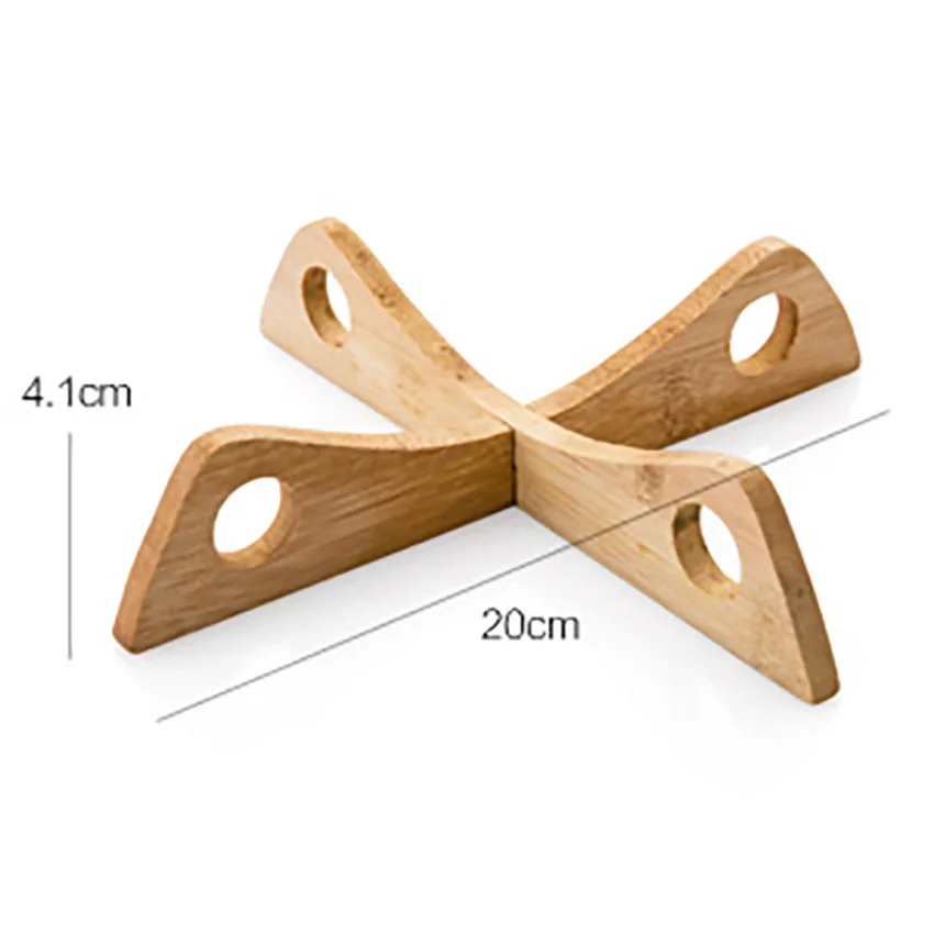 Съемная бамбуковая подставка для кастрюль кухонная стойка хранения