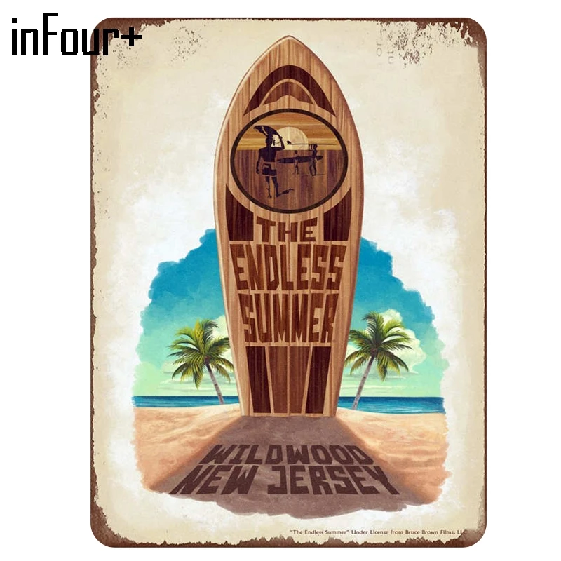 Новый Джерси Пляж кафе бар Настенный декор металлический знак винтаж домашний