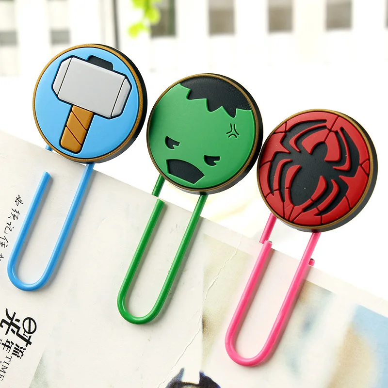 1pcs Cute Cartoon Characters Paper Clip Large Bookmark Binder Clips Promotional Gift Stationery | Игрушки и хобби