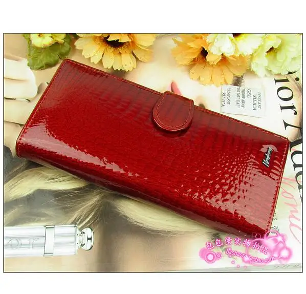 Классический образец крокодил натуральной кожи долго дизайн женщин кошелек из