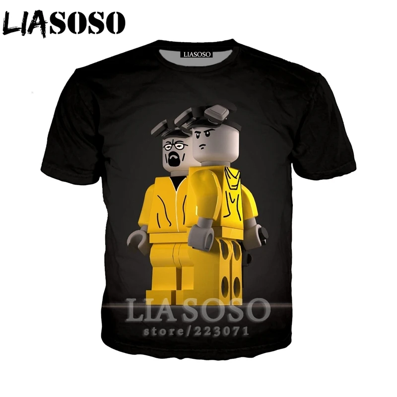 LIASOSO Летний Новый мужской женский модный свитшот 3D принт сериал Breaking Bad футболка с