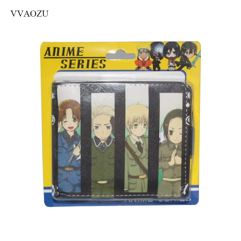 Японский аниме Axis Powers Hetalia PU короткий Косплей двойной кошелек для мужчин и женщин держатель для карт кошелек Carteras Mujer