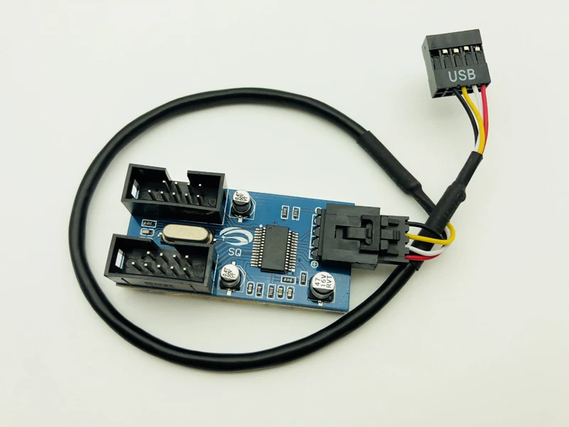 USB 2 0 папа от 1 до 9 контактный usb коннектор Женский удлинитель карта USB2.0 9Pin