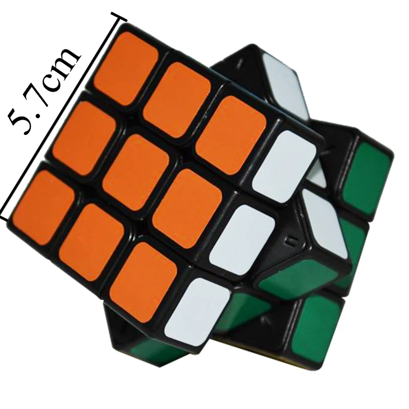 Магический куб головоломка 5 7 см Fangshi Shuangren 3x3x3 Speedcube черная Базовая игрушка для