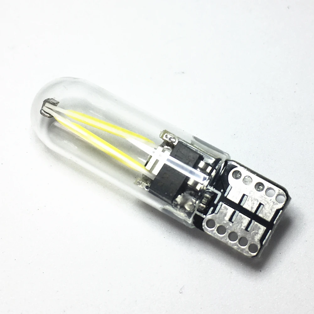 

Newest W5W led T10 cob glass car light Led Filament Light auto automobiles reading dome bulb lamp DRL car styling 12v