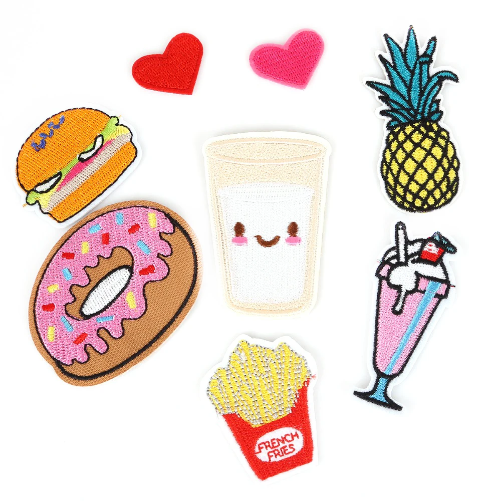 Тканевые нашивки с вышитым утюгом и цифрами животных байкерские Швейные