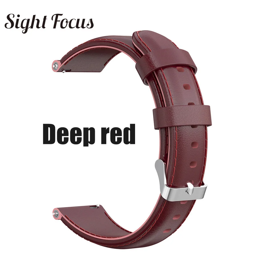deep red watch band Взгляд фокус Quick Release кожаный ремешок для часов для Suunto 9 Band 24 мм Suunto D5 ремешок траверс ремешок Спартанский спортивный ремешок для наручных часов - Цвет ремешка: deep red watch band
