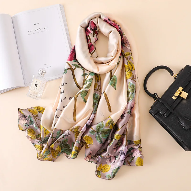 

REALSISHOW 2019 New Autumn Winter Fashion Women's Scarf Hot Silk Scarves Shawl Female Long Silk Scarf Bandana Hijab 180*90cm