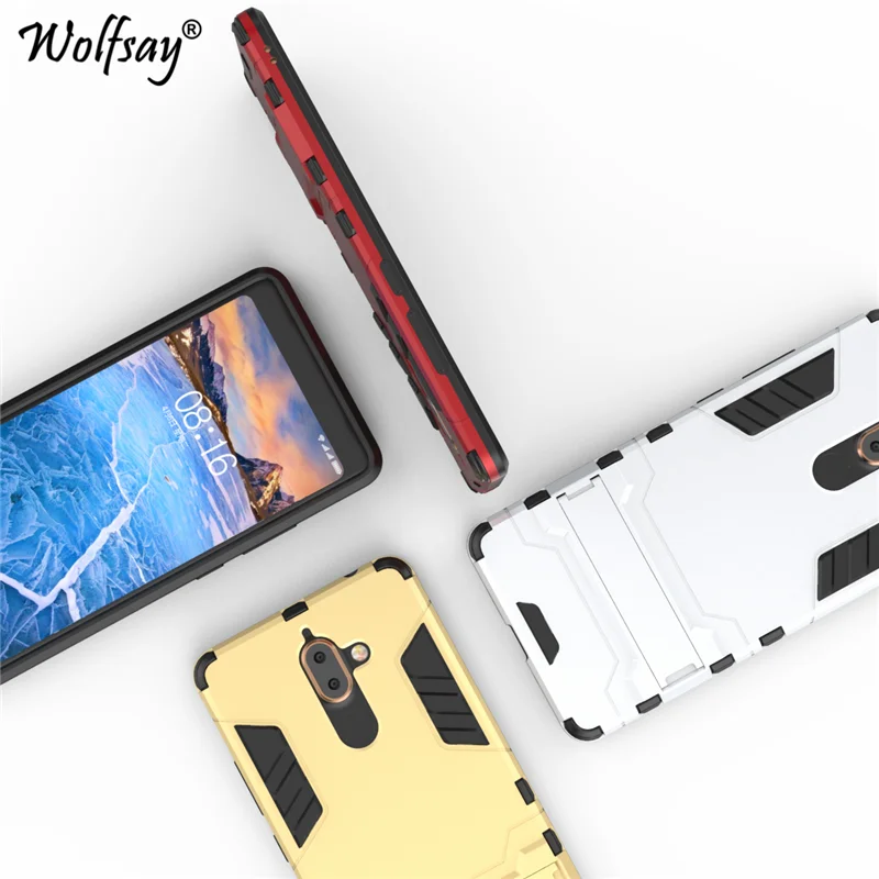 Чехол Wolfsay для робота Nokia 7 Plus ударопрочный Прочный защитный чехол телефона из