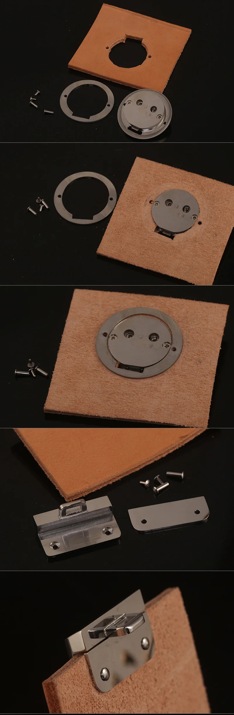 WUTA нержавеющая сталь DIY кожаная сумка Пряжка оборудование для скручивания Круглый Поворотный замок застежка для сумки Прочный для Dulles сумка замок