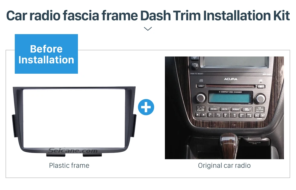 Seicane черный двойной Дин радио фасции комплект для 2001-2006 ACURA MDX стерео Dash CD установочный комплект DVD gps рамка панель