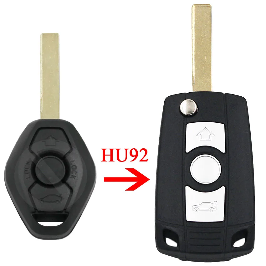 Hkobdii 5 шт./лот удаленное чехол складной автомобиль smart key Корпус для BMW 1 3 7 серии x3 X5