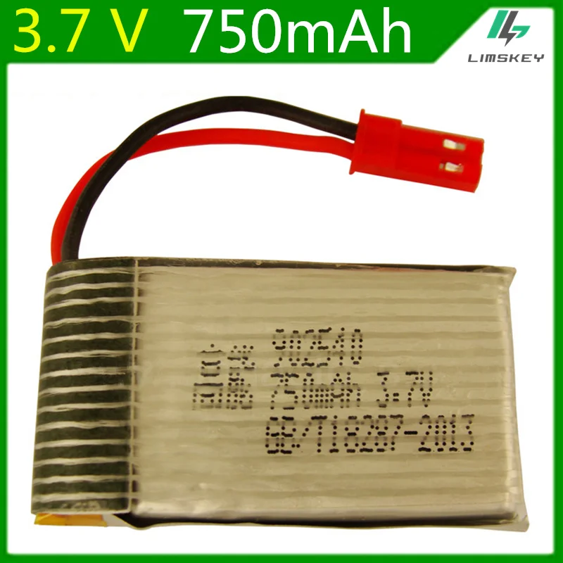 Литий-полимерный аккумулятор 3,7 в, 750 мА · ч, 1S, для MJXRC X400, X500, X800, Huanjun, HJ819, оригинальный литий-полимерный аккумулятор 3,7 в, 750 мА · ч, LI-PO, 902540, JST