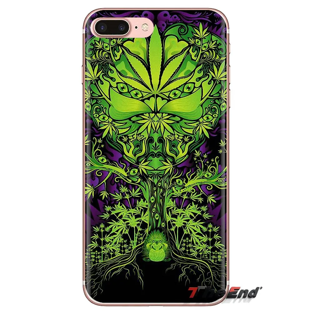 Чехлы для телефонов Huawei G7 G8 P7 P8 P9 P10 P20 P30 Lite Mini Pro P Smart Plus 2017 2018 2019 Psychedelic Ganja Pot Leaf Art |