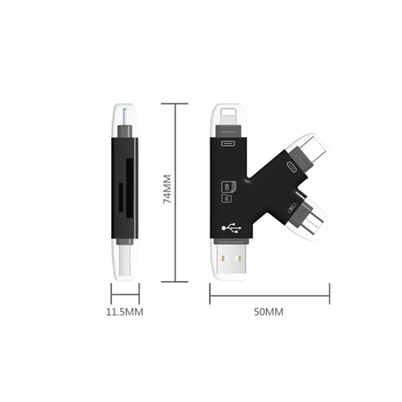 Multimemory 4 в 1 i флеш накопитель USB для IPad Touch MAC PC Micro SD и TF кардридер адаптер Аксессуары