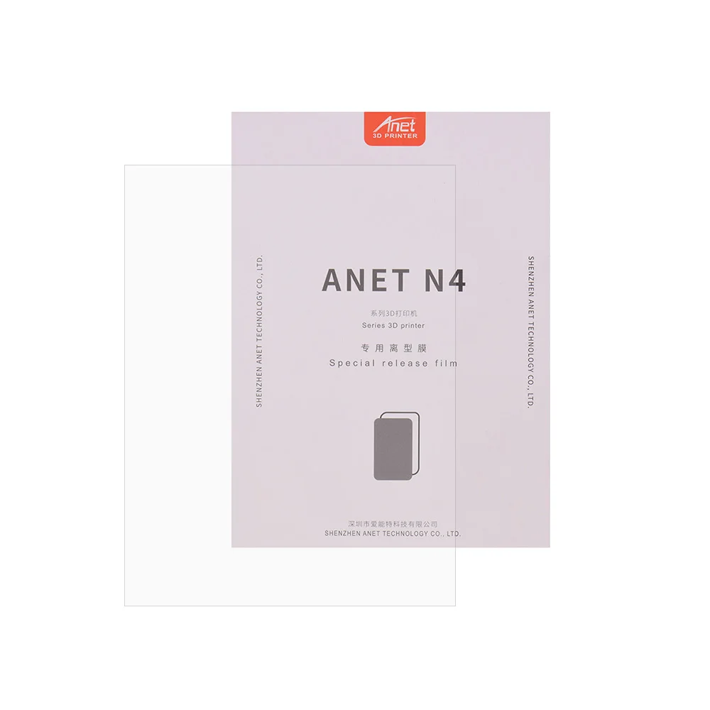 Anet Release Фильм Профессиональный FEP пленка Лист прозрачный Размер 200*150 мм толщина 0,15-0,2 мм светильник пропускаемость 95