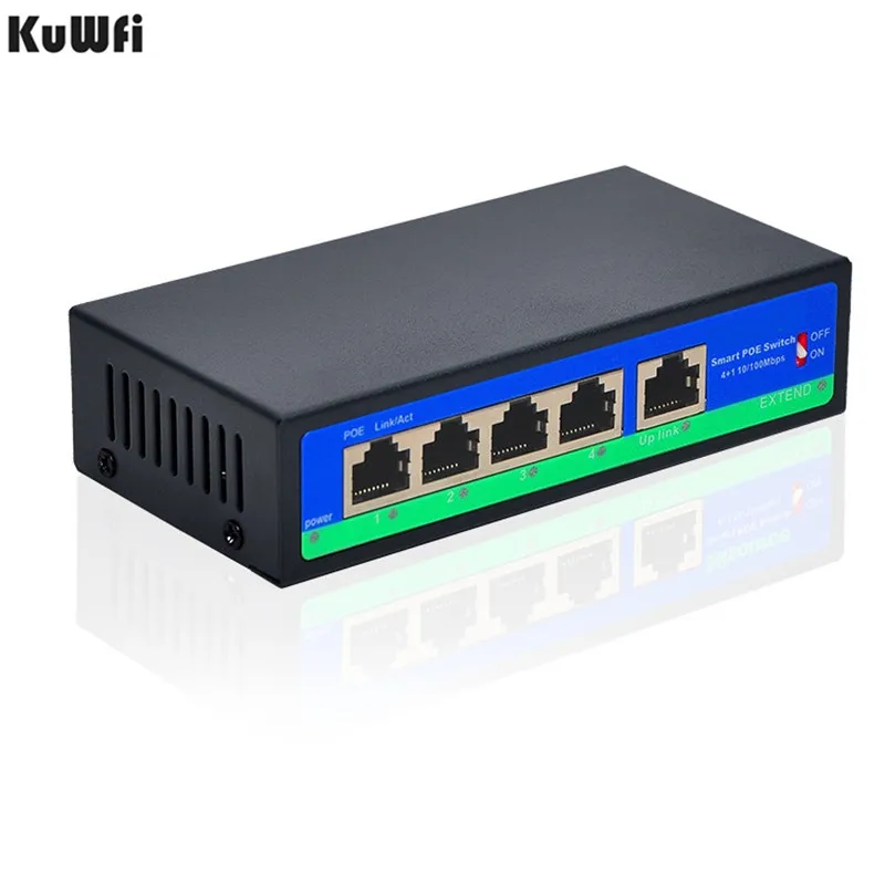 POE коммутатор IEEE802.3AF/на каждом порте 4 + 1 10/100 Мбит/с максимальный источник питания