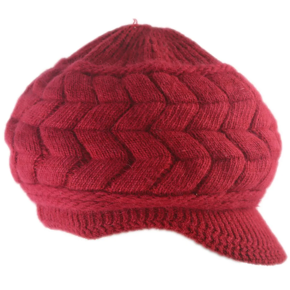 Womens Winter Hats for Women Slouchy Openings Fluffy Knit Beanie Crochet Hat Brim Cap Knitting Caps | Аксессуары для одежды