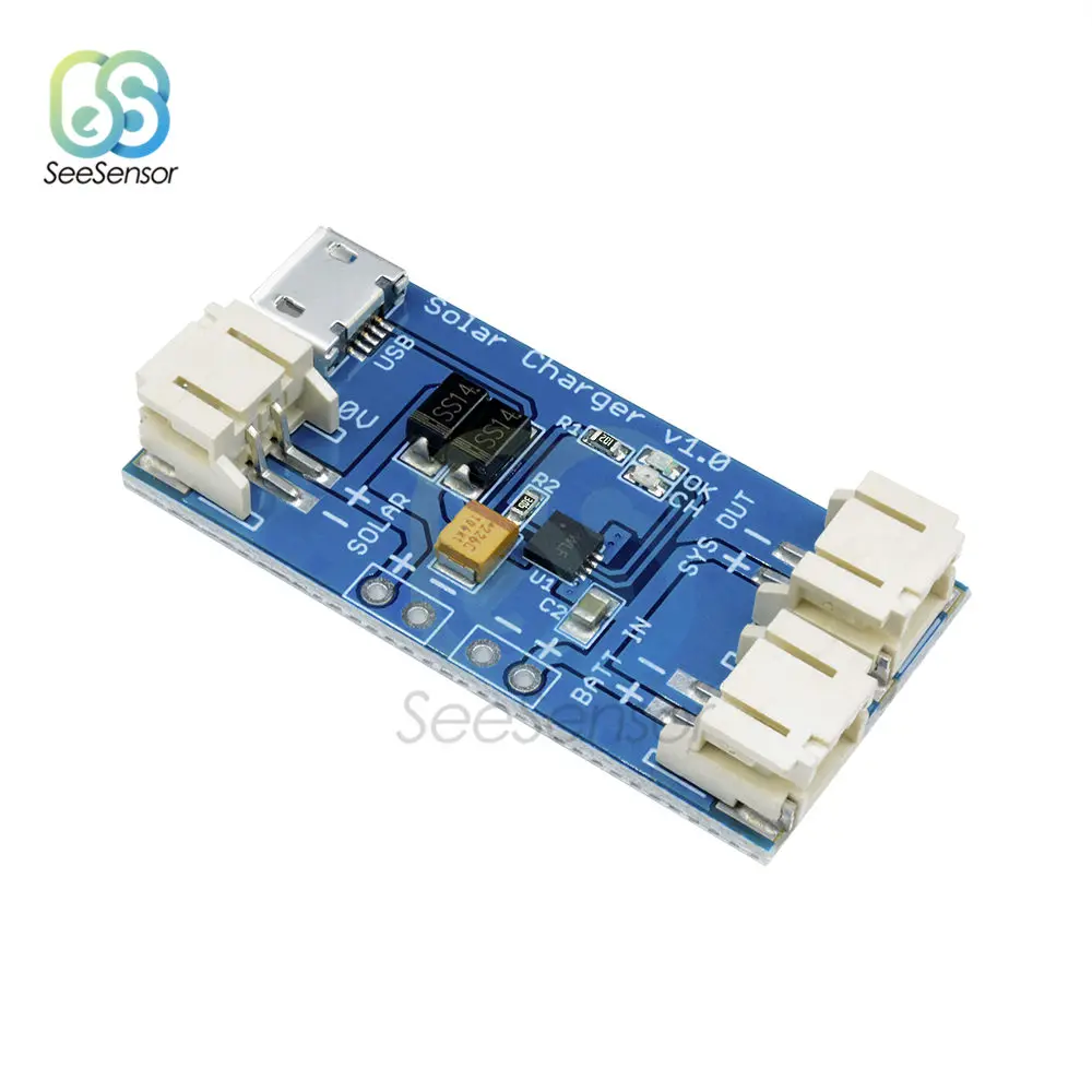 CN3065 Mini Solar Lithium Battery Charger Board Lipo Charging Module Panel Micro USB for Outdoor Camping Sports | Инструменты