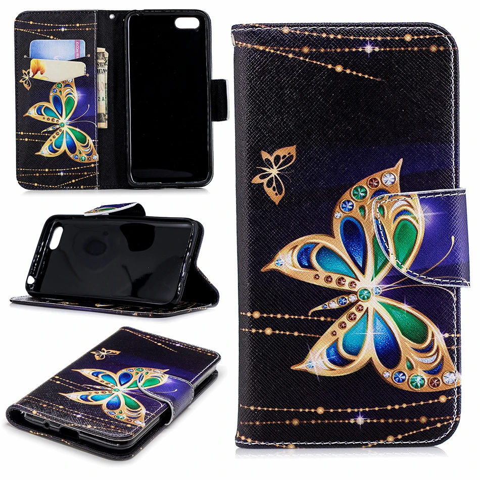 Чехол Кошелек с отделением для карт и откидной крышкой Honor 7 S чехол из