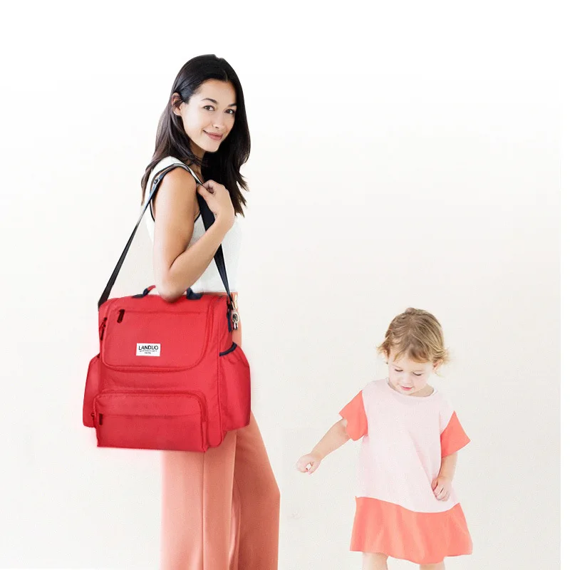 3 шт./компл. одноцветные детские сумки для подгузников водонепроницаемая сумка