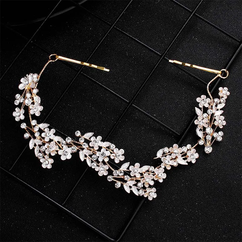 HS-J5487-Gold Miallo, модные стразы, головной убор, свадебные аксессуары для волос, Австрийские хрустальные шпильки для волос, женские заколки для волос, ювелирные изделия - Окраска металла: HS-J5487-Gold