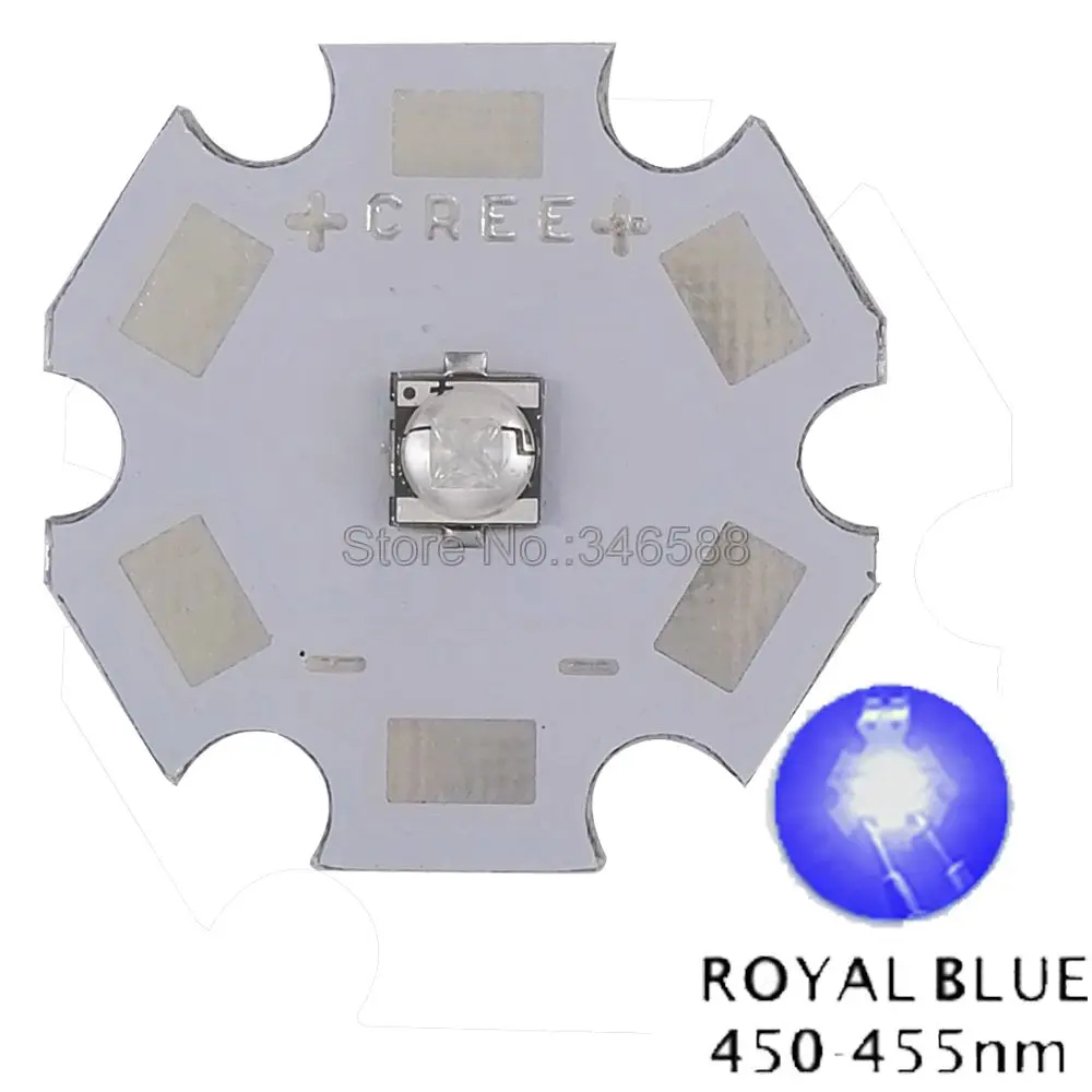 10 шт./лот! Светодиодный излучатель Cree XLamp 5 Вт ярко синий 450нм 452нм высокая мощность