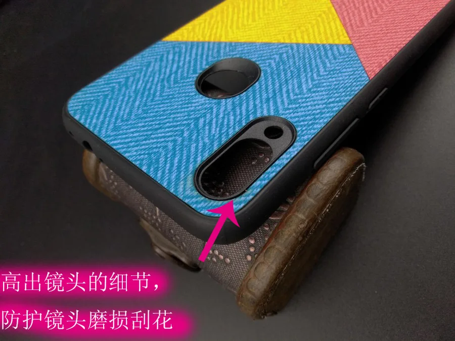 Для xiaomi redmi note 7 Чехол Мягкий ТПУ Край + твердая ткань текстура модный защитный