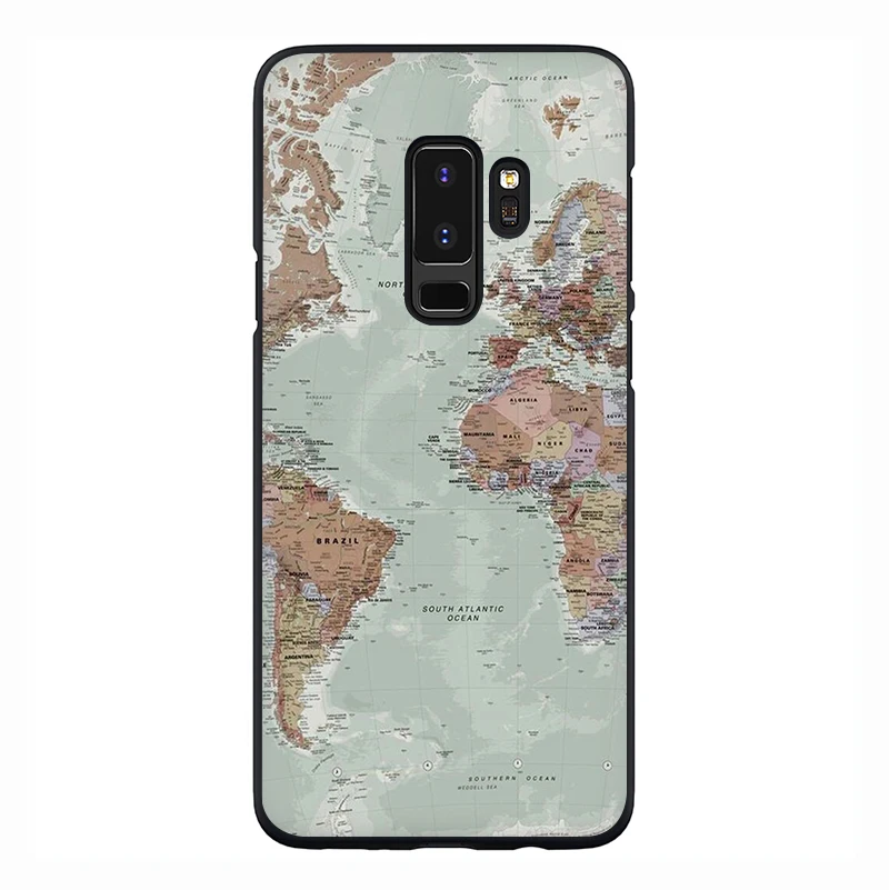 B7 Карта мира силиконовый чехол для телефона для samsung S6 S7 край S7 S8 S9 S10 плюс S10e Note 8, 9, 10, M10 M20 M30 M40 - Цвет: B7