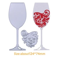 ylcd1589 wine red glass metal cutting dies for scrapbooking stencils diy album cards decoration embossing folder die cuts tools