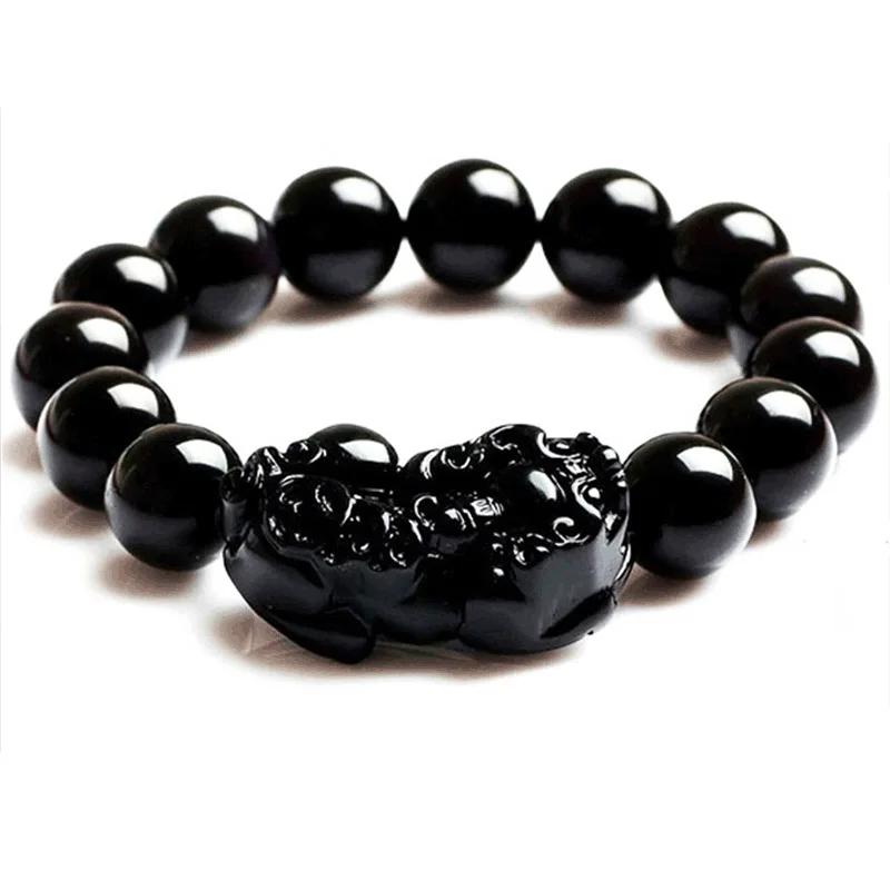 

KYSZDL Fashion Boutique Obsidian Bracelet,Natural Lucky Pixiu stone Bracelets & Bangles,Unique Bracelets for Women Men Jewelry