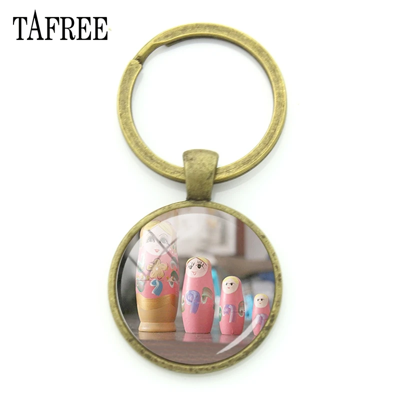 TAFREE модные матрешки кукла ключевая цепочка изображений винтажный дизайн