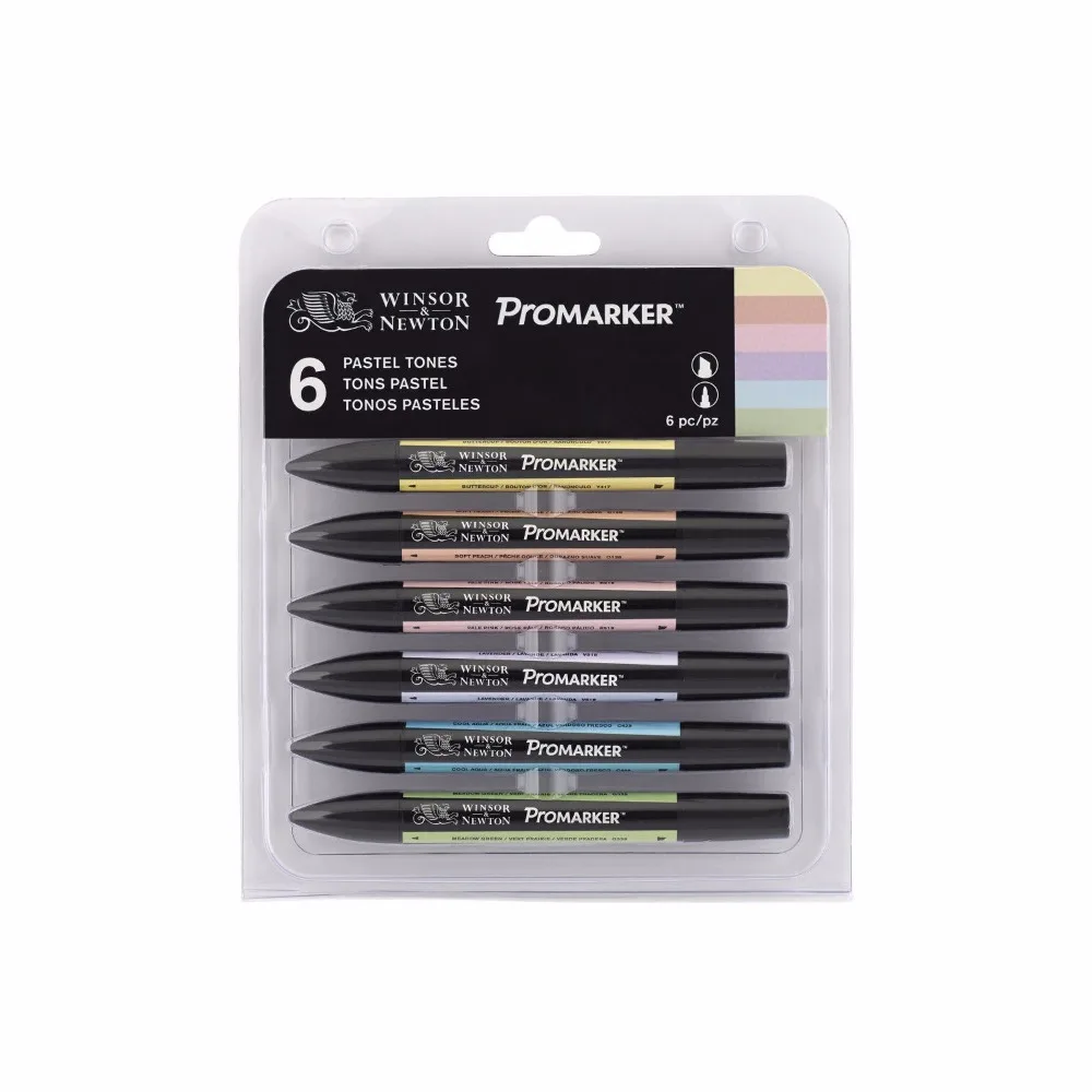 Набор маркеров WINSOR & NEWTON Promarker с двойным наконечником на спиртовой основе 6 цветов