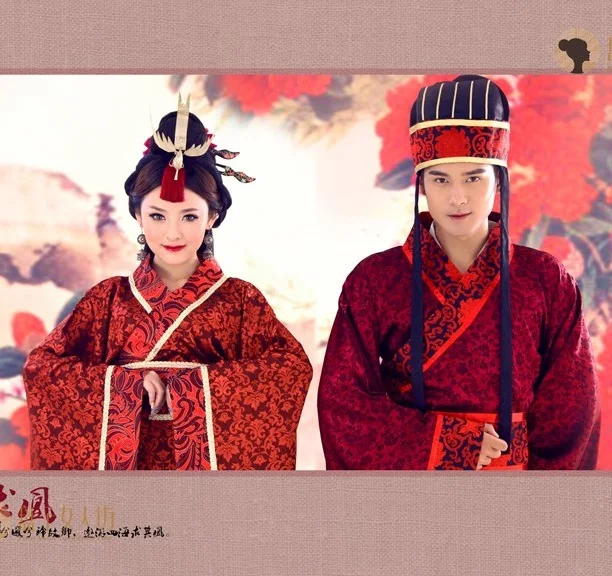 Китайский классический костюм Hanfu для пар одежда свадебной пары косплея|wear square silk