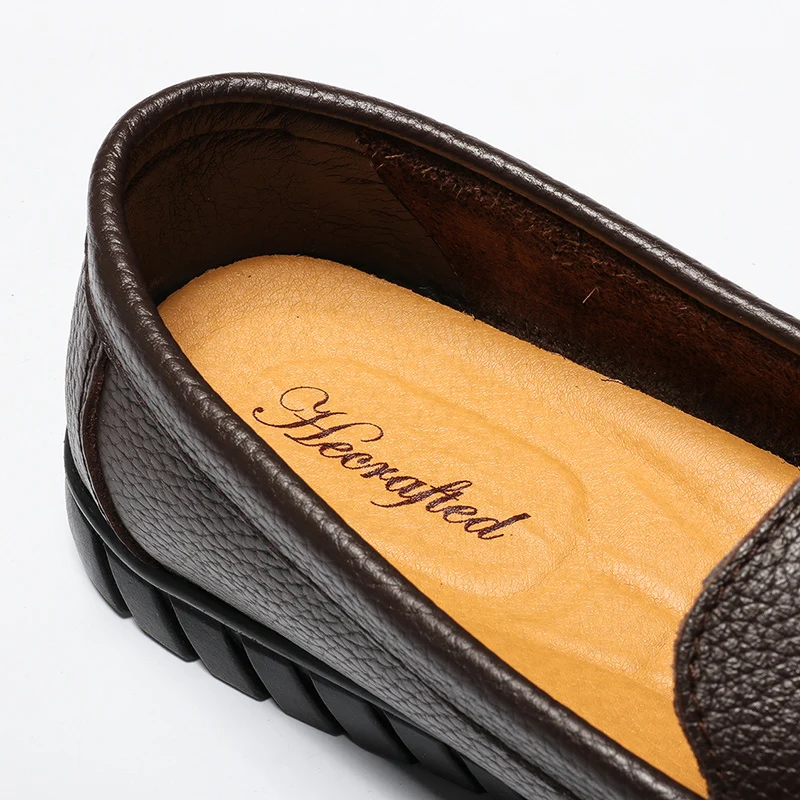 Мужские лоферы из натуральной кожи с натуральным лицевым покрытием мужские на