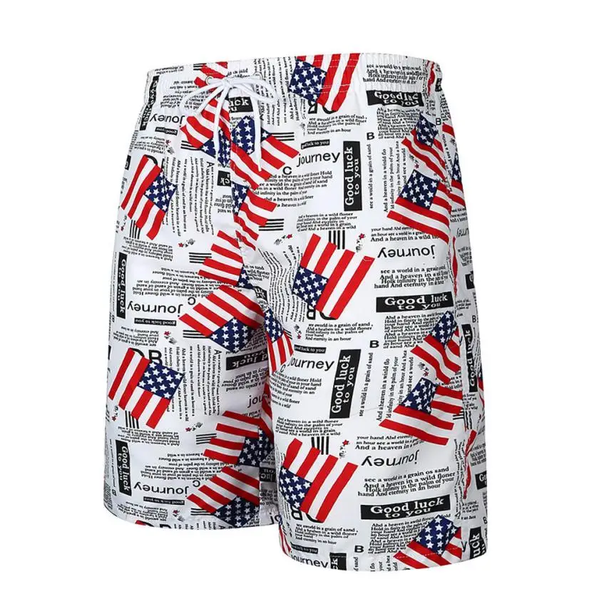 Американский флаг princotton льняные шорты Для мужчин летние мужские бермуды