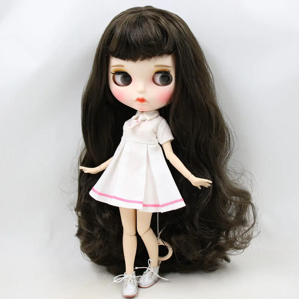 

ICY DBS Blyth Doll No.BL950 Black hair Carved lips Matte face with eyebrow Joint body 1/6 bjd ob24 anime girl