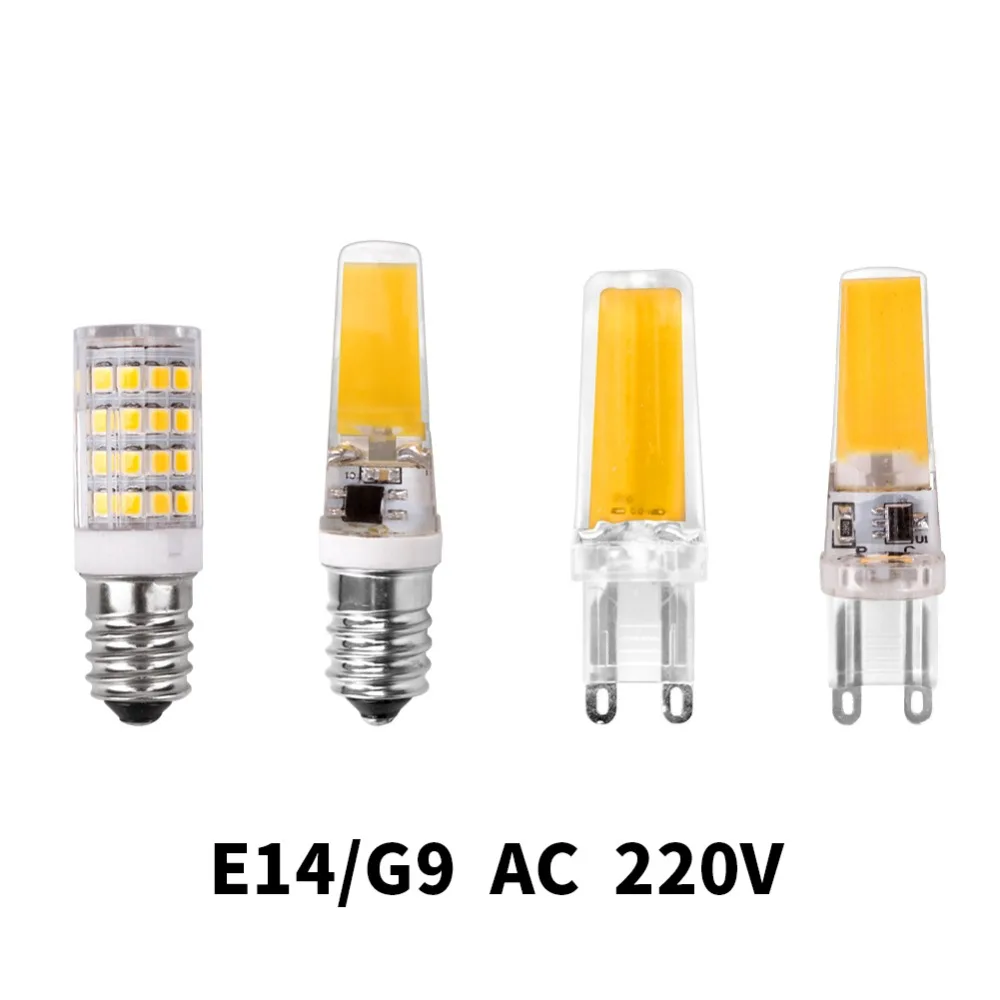 

G4 G9 E14 Led Lamp Bulb Dimming Lighting AC DC 12V 220V 3W 6W 9W COB SMD Replace Halogen Lights Spotlight Bombillas Chandelier