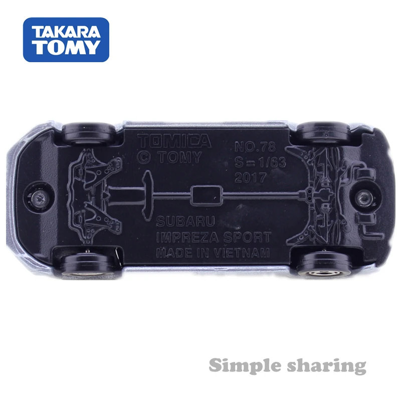 TOMICA No. 78 SUBARU Impreza литейные весы 1:60 TAKARA TOMY литые под давлением автомобильные
