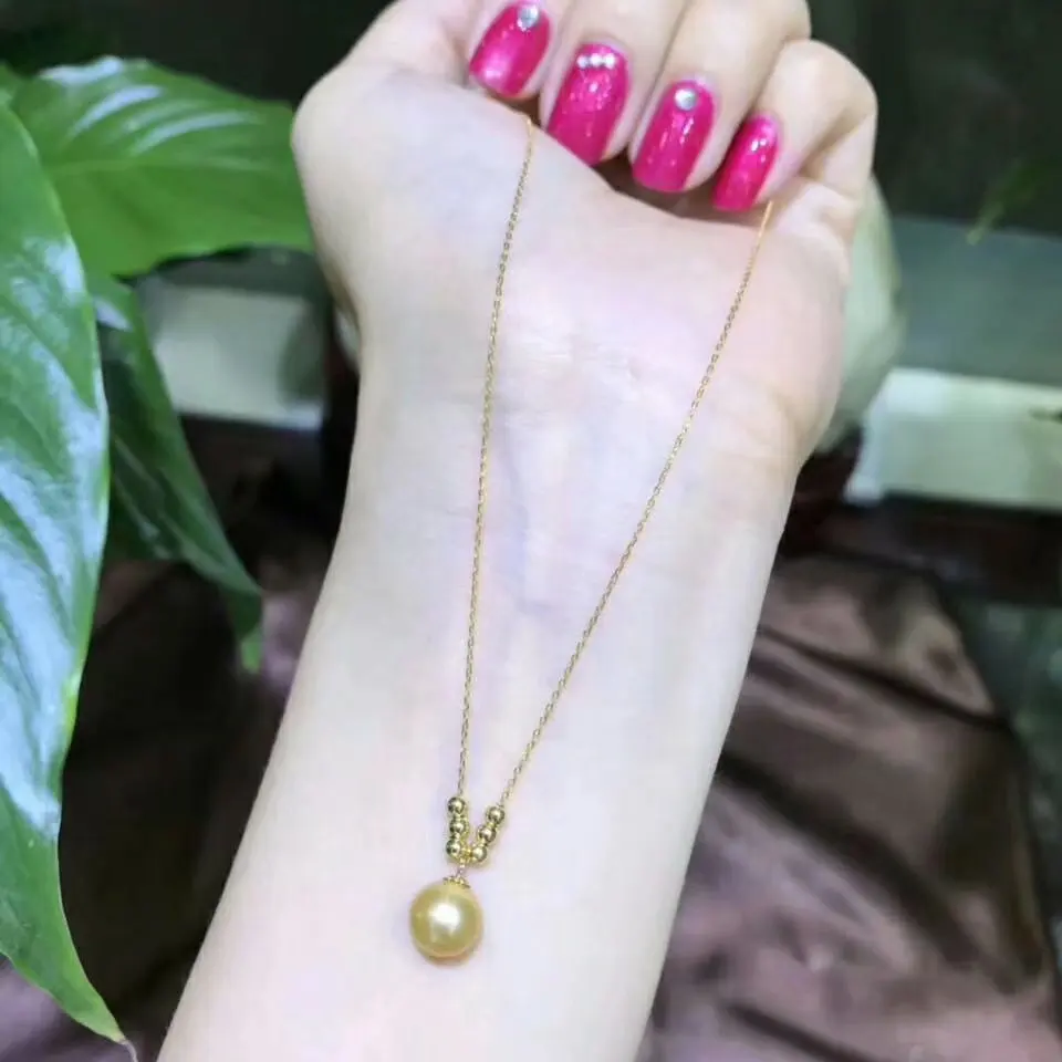 Shilovem 18k подвески из натурального жемчуга желтого золота ювелирные изделия для