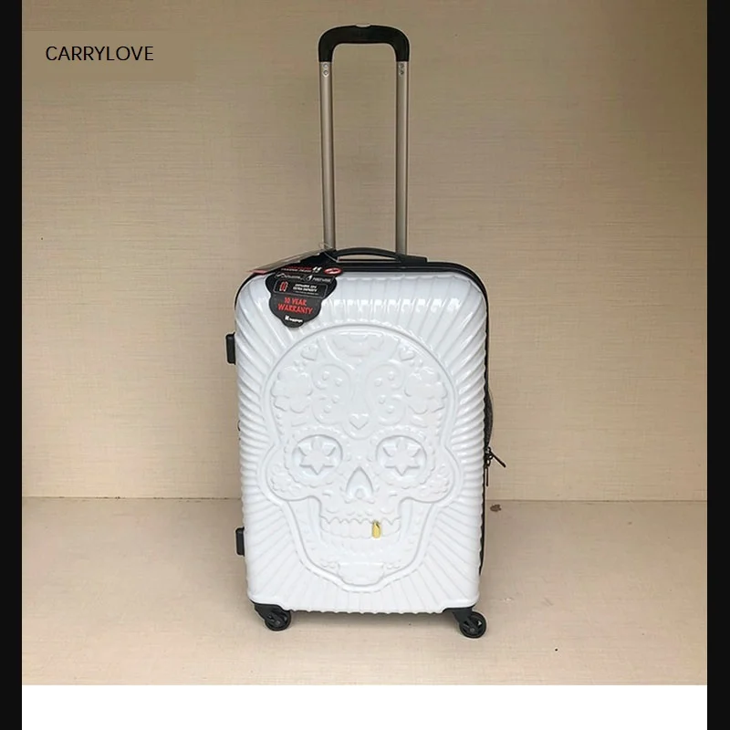 Big golden tooth CARRYLOVE новейшие продукты большой золотой зуб 19/25/28 дюймов Размер Высокое качество High-end бизнес ABS прокатки Чемодан Spinner бренд - Цвет: Big golden tooth