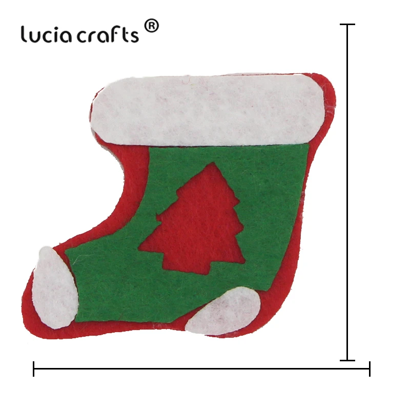 Lucia crafts 4-5,5 см Рождественский дизайн печатный Войлок Ткань для детей ручной работы нетканый DIY украшения принадлежности L0303