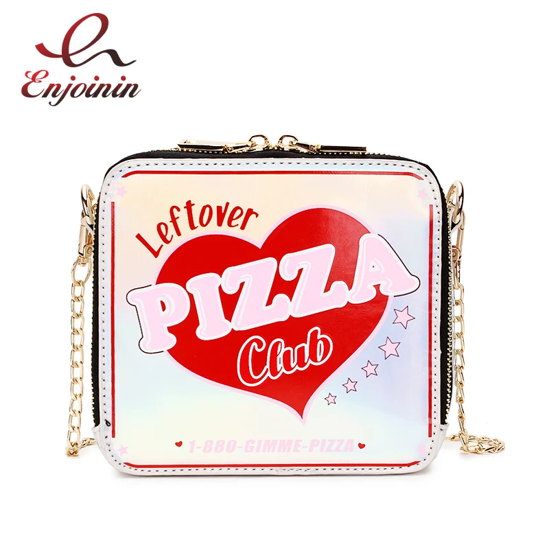 Женская сумка мессенджер из искусственной кожи с лазерными буквами и цепочкой