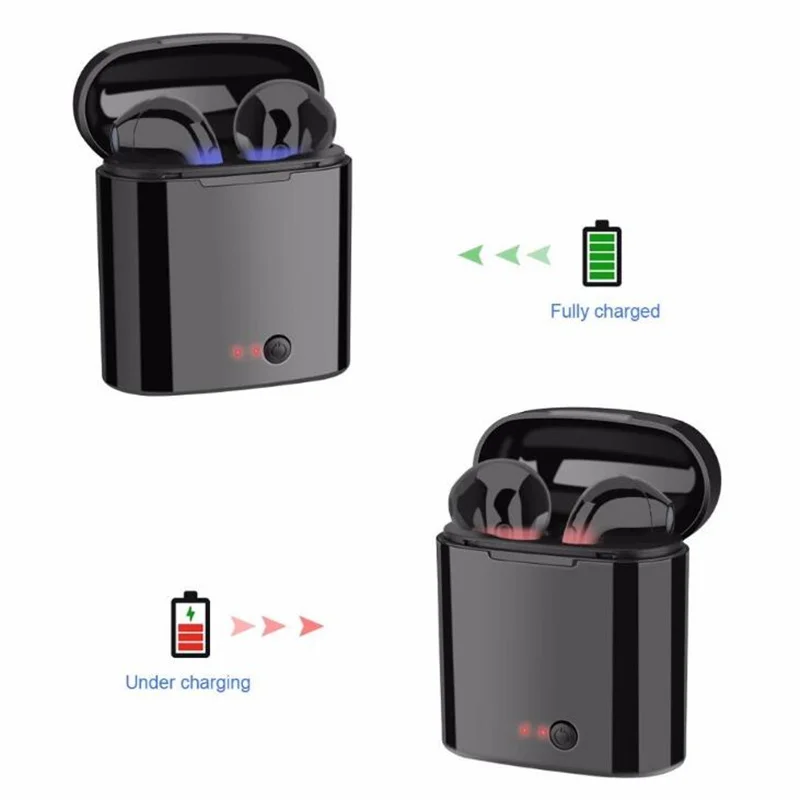 Беспроводные bluetooth-наушники LUOKA i7 i7s TWS, музыкальные наушники-вкладыши, набор стереогарнитур для iphone X 6 7 8 samsung Xiaomi
