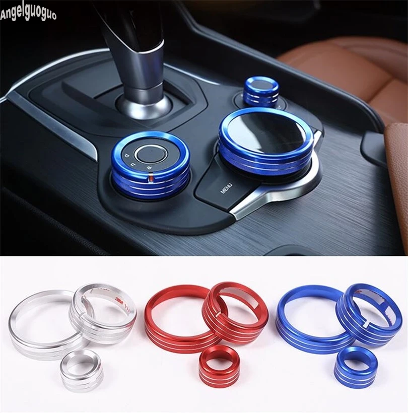 3 вида цветов Автомобильный интерьер Ручка мультимедиа украшение кольцо крышка