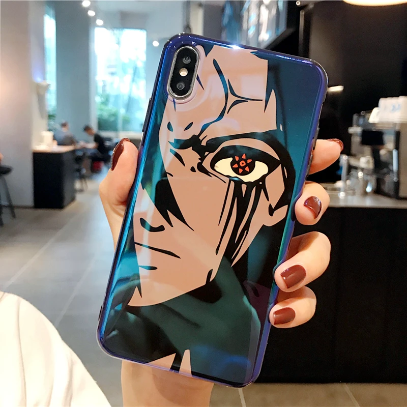 5 Наруто Аниме боль Саске Uzumaki чехол для iPhone 6 S 7 8 Plus X XR XS MAX мультфильм глянцевый Blu-Ray Мягкий силиконовый чехол - Цвет: 5
