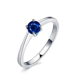 Женский ювелирный комплект из серебра 925 пробы с натуральным синим сапфиром|jewelry