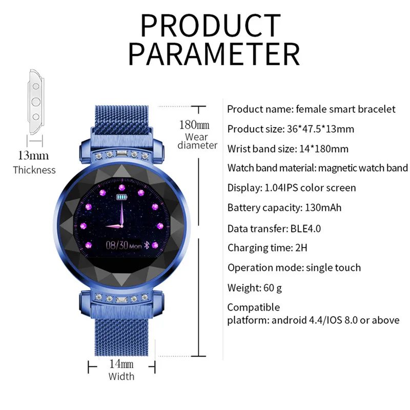 Водонепроницаемые Смарт-часы BM88 IP68 пульсометр тонометр фитнес-трекер для Android IOS